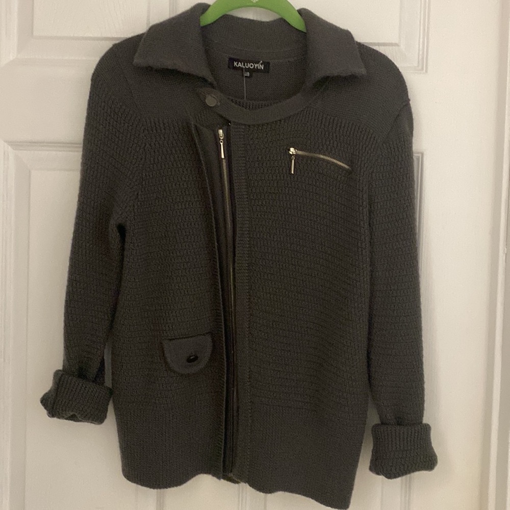 Wool Kaluoyin gray cardigan NWT S/M